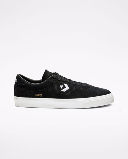 Zapatillas Skate Converse CONS Louie Lopez Pro Hombre Negras Blancas | PE EW405L